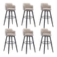 Contemporary Swivel Bar Stool Upholstered Leather Stools with Footrest Grey 6 Piece Set Clearhalo 'Bar Furniture' 'Bar Stools' 'bar_stools' 'furn' 'furn_bar_stools' 'Furniture' 'Kitchen & Dining Furniture' 5988970