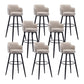 Contemporary Swivel Bar Stool Upholstered Leather Stools with Footrest Grey 8 Piece Set Clearhalo 'Bar Furniture' 'Bar Stools' 'bar_stools' 'furn' 'furn_bar_stools' 'Furniture' 'Kitchen & Dining Furniture' 5988971