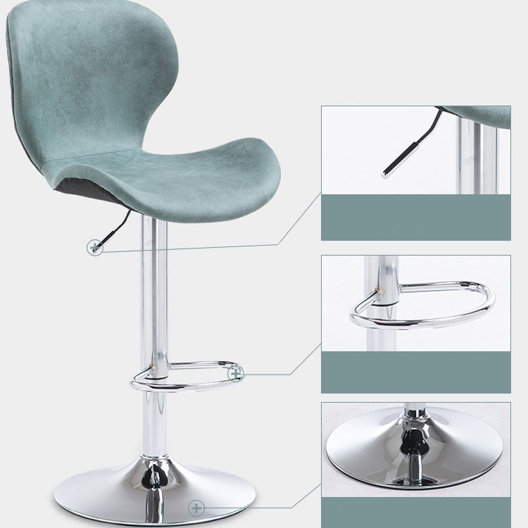 Mobiliario de cuero de metal de metal escandinavo de cuero de cuero hacia atrás