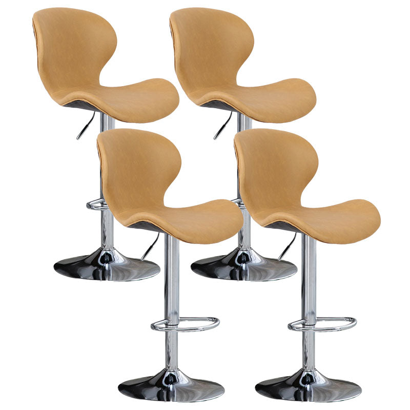 Mobiliario de cuero de metal de metal escandinavo de cuero de cuero hacia atrás