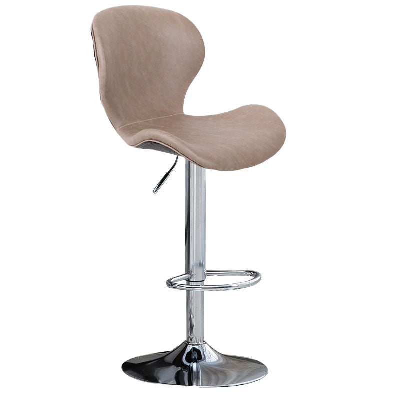 Mobiliario de cuero de metal de metal escandinavo de cuero de cuero hacia atrás