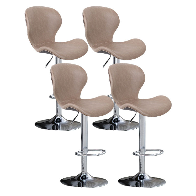 Mobiliario de cuero de metal de metal escandinavo de cuero de cuero hacia atrás