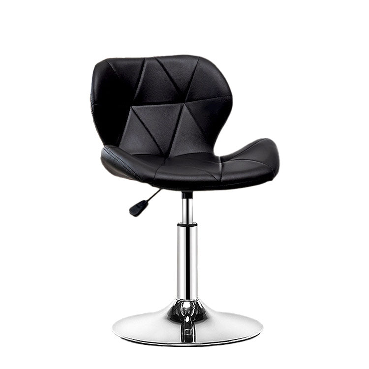 Scandinavian Metal Barstool Faux Leather Adjustable Counter Stool for Home