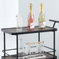 Contemporary 35.43"H Rolling Prep Table Rectangular Metal Prep Table for Dining Room