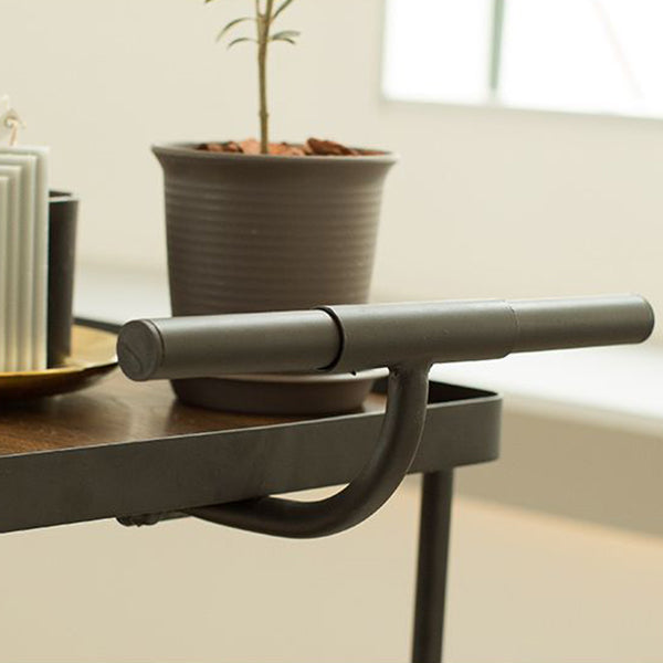 Contemporary 35.43"H Rolling Prep Table Rectangular Metal Prep Table for Dining Room