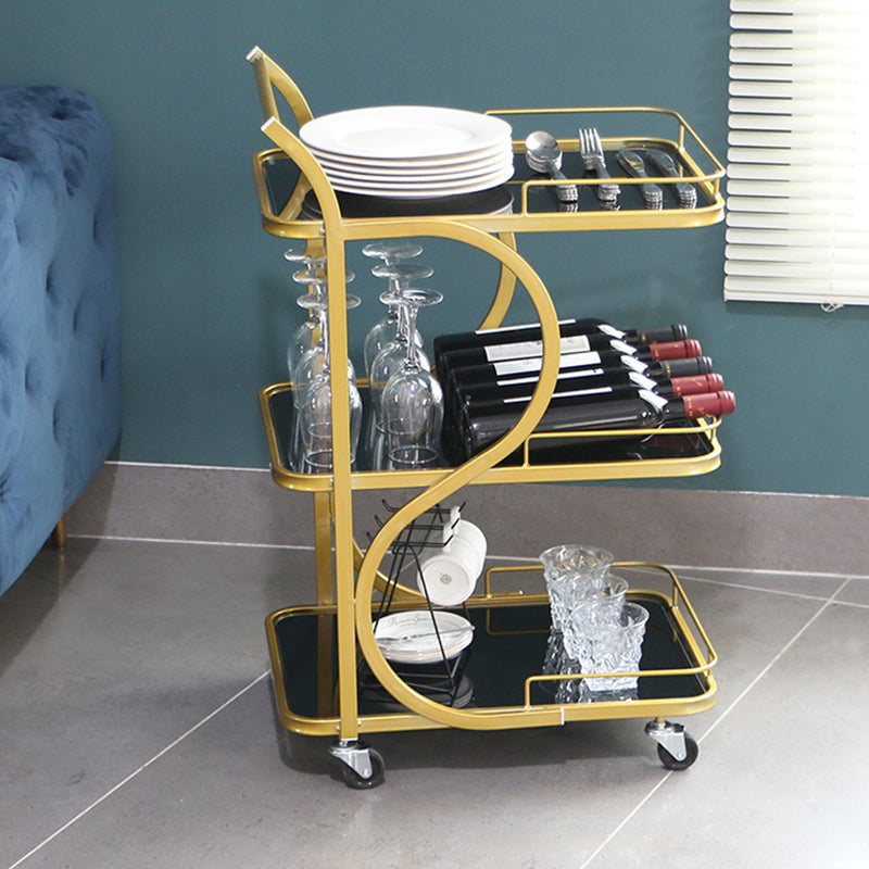 33.07 "高く現代的な長方形の準備テーブルキッチン用のローリングメタル準備テーブル