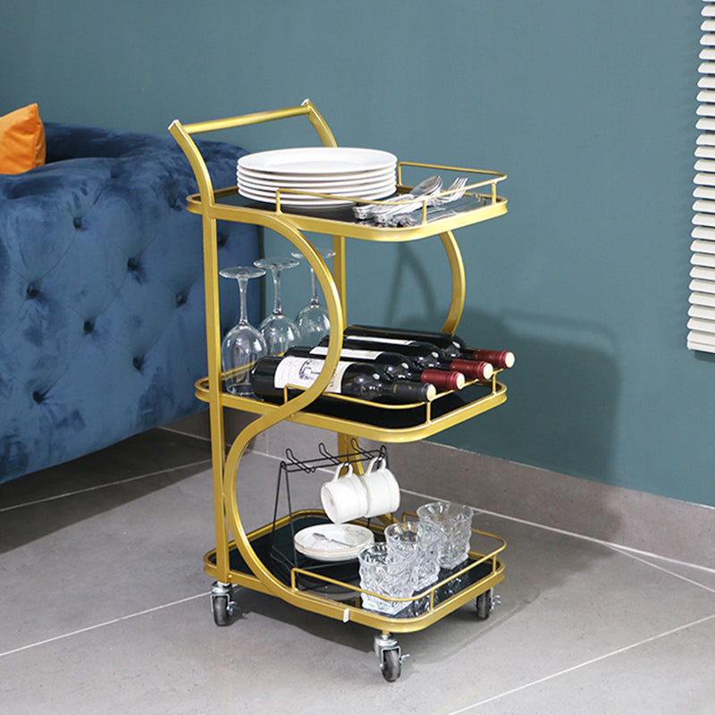 33.07 "高く現代的な長方形の準備テーブルキッチン用のローリングメタル準備テーブル