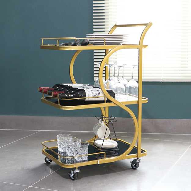 33.07 "高く現代的な長方形の準備テーブルキッチン用のローリングメタル準備テーブル