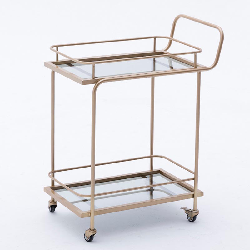 33.86" High Modern Style Rectangle Prep Table Rolling Metal Prep Table for Home