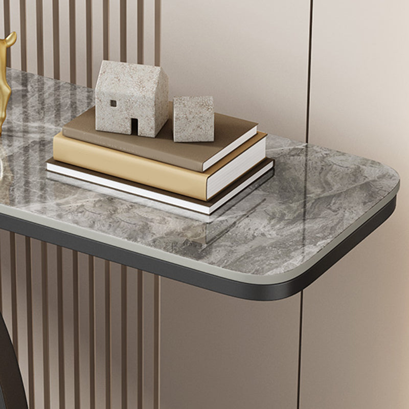 11.8 Inch Wide Console Table Scratch Resistant Slate Glam End Table