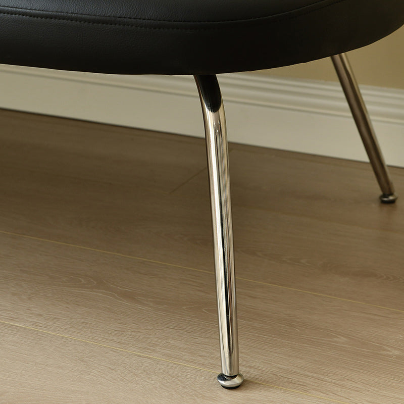 Faux Leather Modern Settee 2-seat Armless Seating in Black/Green Clearhalo 'furn' 'furn_sofas' 'Furniture' 'Living Room Furniture' 'Sofa' 'sofas' 5989987