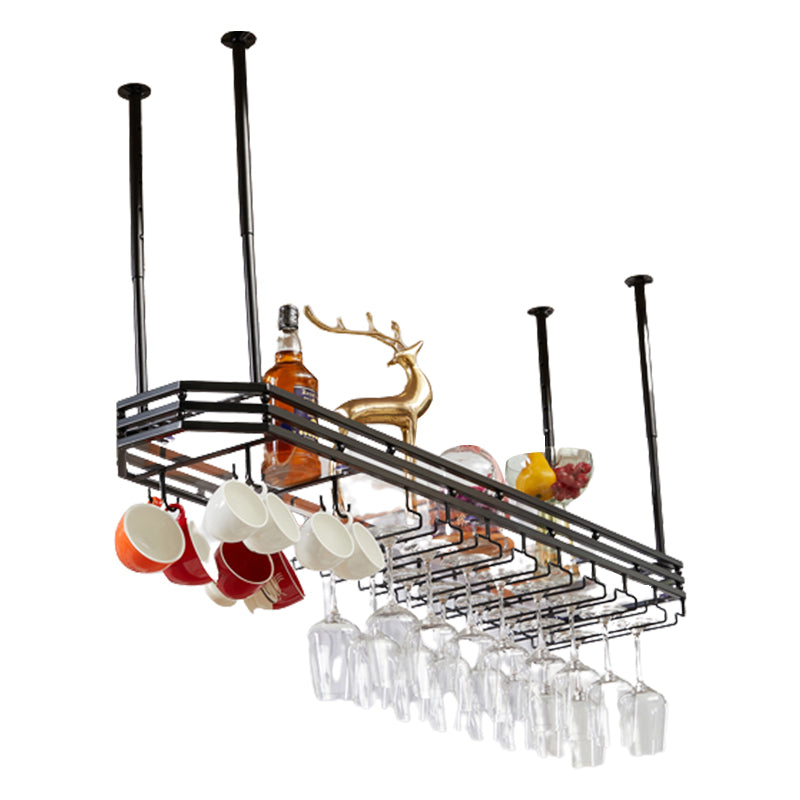 Industriële hangende wijnrekken metalen stengel houder wijngevangenis