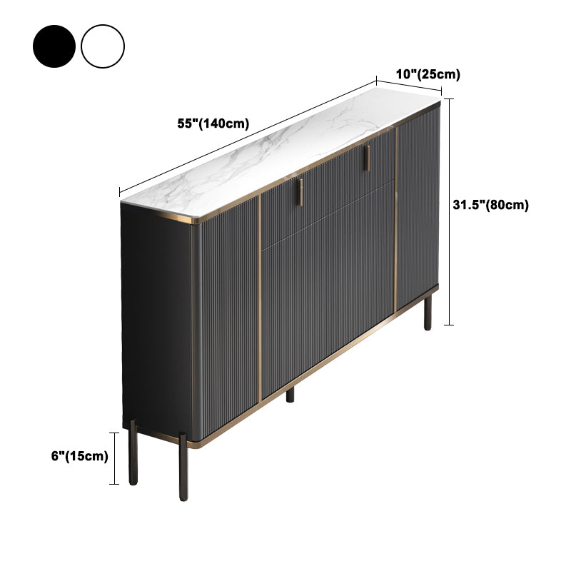Sideboard in stile glam con cassetti e tabellone per la sala da pranzo