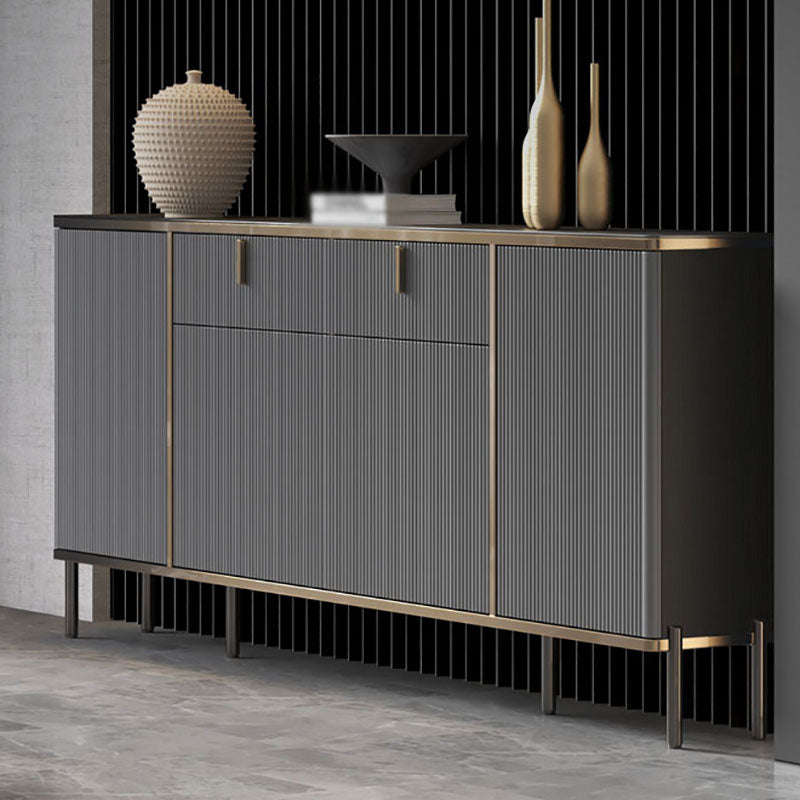 Armoire à buffet de salon en pierre armoire à serveur buffet moderne avec stockage et tiroir