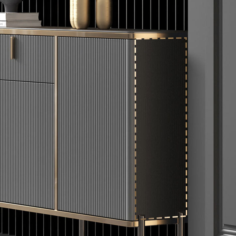 Armoire à buffet de salon en pierre armoire à serveur buffet moderne avec stockage et tiroir