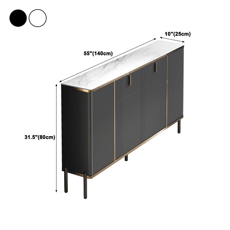Armoire à buffet de salon en pierre armoire à serveur buffet moderne avec stockage et tiroir