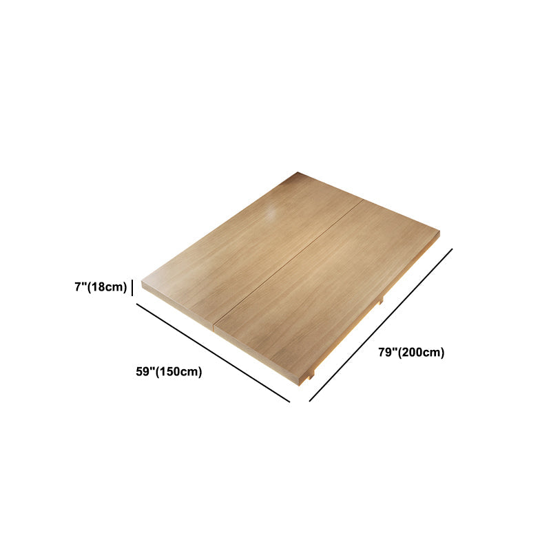 Pine Wood Platform Bed Frame in Natural,78.74 Inch Long with  Legs