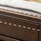84.65 inch Wide Mid-century Bed Frame Solid Wood Bed with Headboard