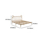 Crame de lit contemporain de 84,65 pouces de large Metai Gold Slat Lit avec tête de lit
