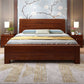 84.65 inch Wide Traditional Panel Bed Walnut Bed with Headboard Panel King Clearhalo 'Bedroom Furniture' 'Beds' 'furn' 'furn_beds' 'Furniture' 5994924