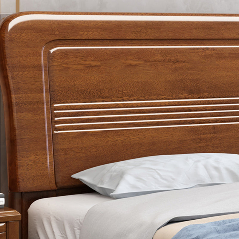 Bois massif traditionnel avec tête de lit pour panneau de panneau rectangulaire