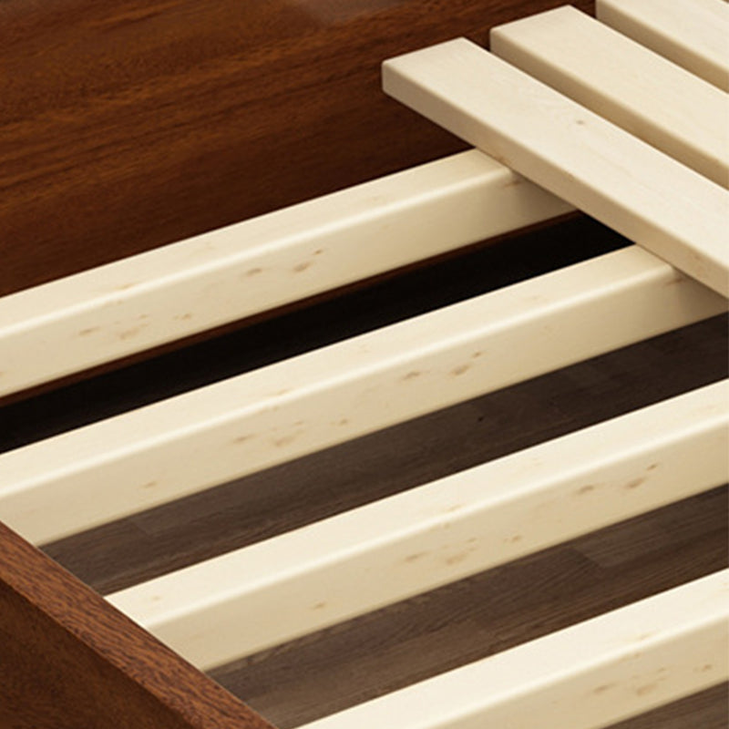 Bois massif traditionnel avec tête de lit pour panneau de panneau rectangulaire