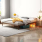 84.65 inch Wide Contemporary Bed Solid Wood Platform Bed Frame
