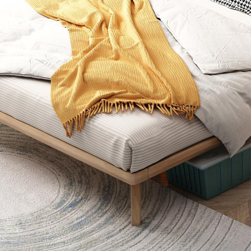 84.65 inch Wide Contemporary Bed Solid Wood Platform Bed Frame