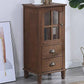 Cabinet d'accent moderne du milieu du siècle avec des jambes tournées en bois massif