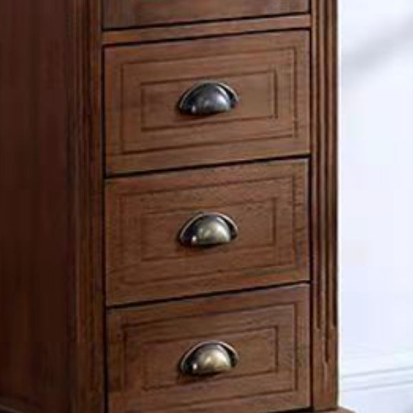 Cabinet d'accent moderne du milieu du siècle avec des jambes tournées en bois massif