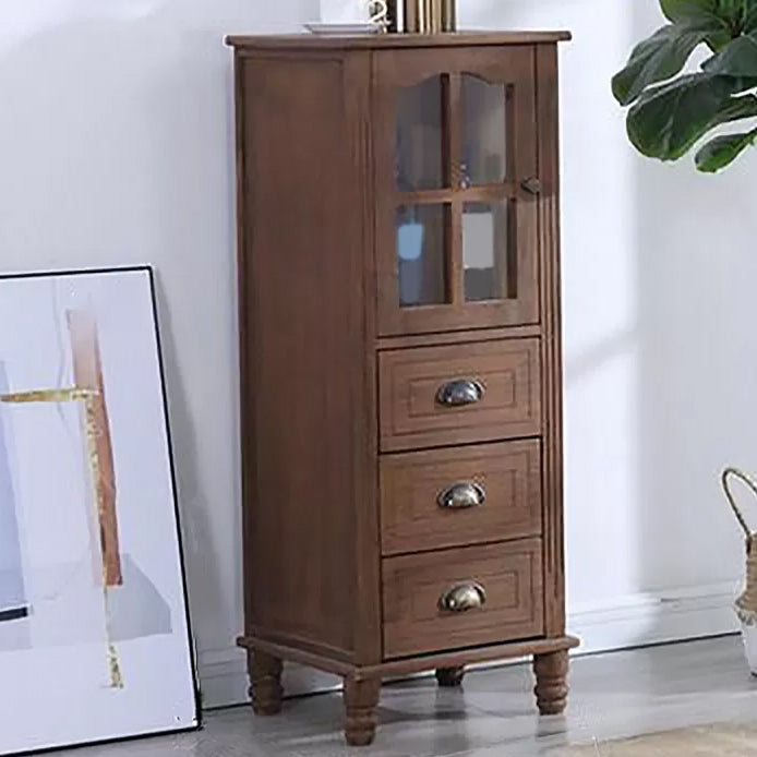 Cabinet d'accent moderne du milieu du siècle avec des jambes tournées en bois massif