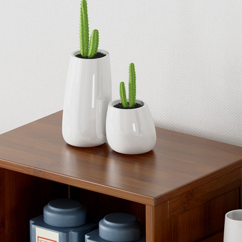 Mid-Century Modern Accent Chest with Drawers and Shelf in Brown Clearhalo 'Cabinets & Chests' 'cabinets_chests' 'furn' 'furn_cabinets_chests' 'Furniture' 'Living Room Furniture' 5995064