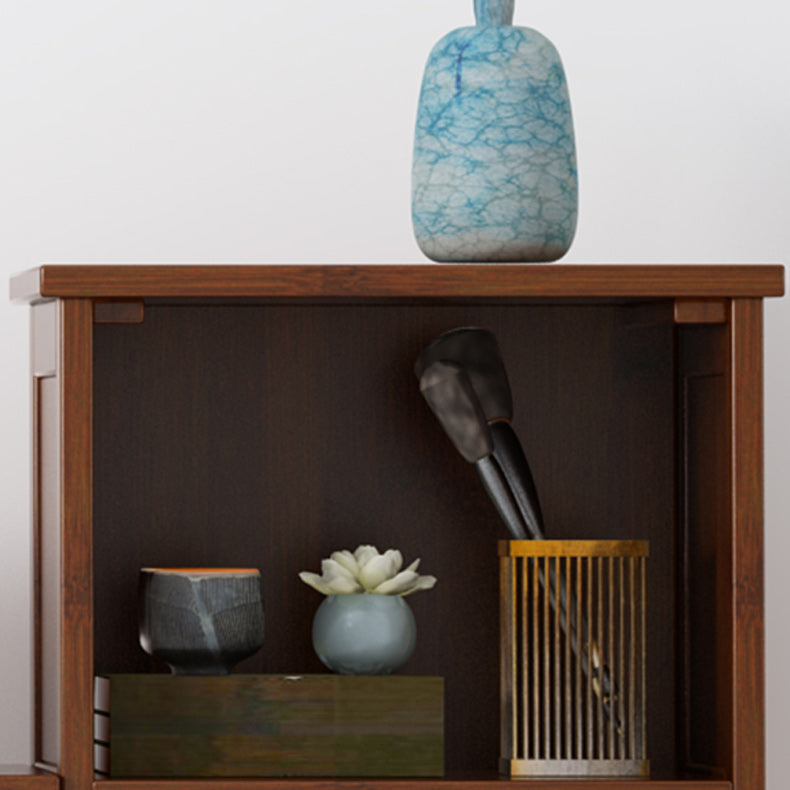 Mid-Century Modern Accent Chest with Drawers and Shelf in Brown Clearhalo 'Cabinets & Chests' 'cabinets_chests' 'furn' 'furn_cabinets_chests' 'Furniture' 'Living Room Furniture' 5995066