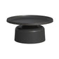 Mid-Century Iron Coffee Table Pedestal Round Tray Top Cocktail Table Set 30"L x 30"W x 14"H Black Clearhalo 'Coffee & Accent Tables' 'Coffee Tables' 'coffee_tables' 'furn' 'furn_coffee_tables' 'Furniture' 'Living Room Furniture' 5995126