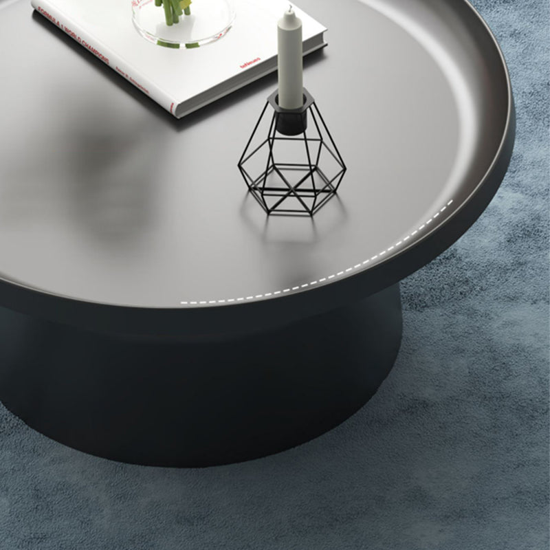 Mid-Century Iron Coffee Table Pedestal Round Tray Top Cocktail Table Set Clearhalo 'Coffee & Accent Tables' 'Coffee Tables' 'coffee_tables' 'furn' 'furn_coffee_tables' 'Furniture' 'Living Room Furniture' 5995127