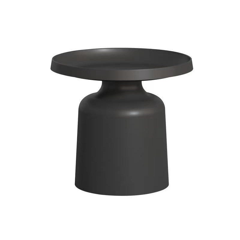 Mid-Century Iron Coffee Table Pedestal Round Tray Top Cocktail Table Set 20"L x 20"W x 18"H Black Clearhalo 'Coffee & Accent Tables' 'Coffee Tables' 'coffee_tables' 'furn' 'furn_coffee_tables' 'Furniture' 'Living Room Furniture' 5995132