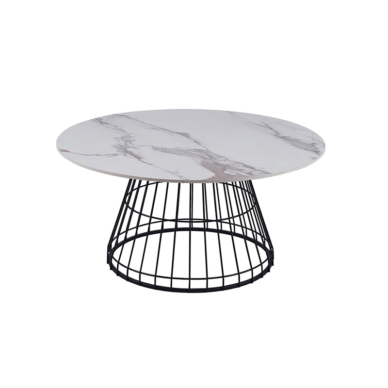 Tavolino minimalista top in pietra rotonda 2 pezzi tavolo da cocktail