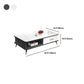Modernism Rectangular Glass Top Coffee Table 1-Shelf 2-Drawer Cocktail Table Clearhalo 'Coffee & Accent Tables' 'Coffee Tables' 'coffee_tables' 'furn' 'furn_coffee_tables' 'Furniture' 'Living Room Furniture' 5995209