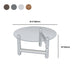 Table basse ronde en verre et acier, 3 pieds, 1 table basse simple