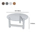 Table basse ronde en verre et acier, 3 pieds, 1 table basse simple