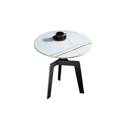 Tavolino da cocktail Glam Slate Coffee Tavolino da cocktail in metallo nero a 4 gambe