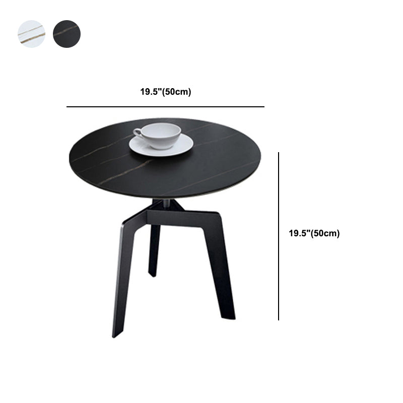 Tavolino da cocktail Glam Slate Coffee Tavolino da cocktail in metallo nero a 4 gambe