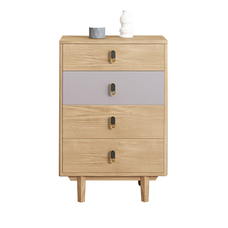 Coffre en bois moderne avec des jambes droites et des tiroirs accent coffre