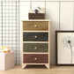 Industrial Accent Chest with Drawers and Wooden Legs Rectangle Chest