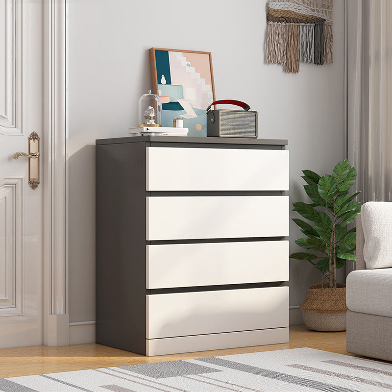 Modern Wood Accent Chest with Drawers Rectangle Chest 23.62" Long 24"L x 16"W x 35"H Gray-White 4 Clearhalo 'Cabinets & Chests' 'cabinets_chests' 'furn' 'furn_cabinets_chests' 'Furniture' 'Living Room Furniture' 5995332