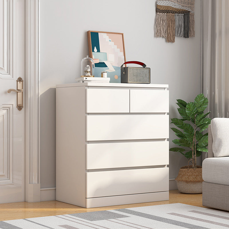 Modern Wood Accent Chest with Drawers Rectangle Chest 23.62" Long 24"L x 16"W x 35"H White 5 Clearhalo 'Cabinets & Chests' 'cabinets_chests' 'furn' 'furn_cabinets_chests' 'Furniture' 'Living Room Furniture' 5995341