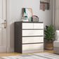 Modern Wood Accent Chest with Drawers Rectangle Chest 23.62" Long 24"L x 16"W x 35"H Gray-White 5 Clearhalo 'Cabinets & Chests' 'cabinets_chests' 'furn' 'furn_cabinets_chests' 'Furniture' 'Living Room Furniture' 5995342