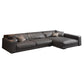 Square Arm Sectional Sofa Contemporary 3-seater Leather Sectional Clearhalo 'furn' 'furn_sectionals' 'Furniture' 'Living Room Furniture' 'Sectionals' 5995376