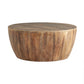Solid Wood Drum Coffee Table Scandinavian Style Round Coffee Table