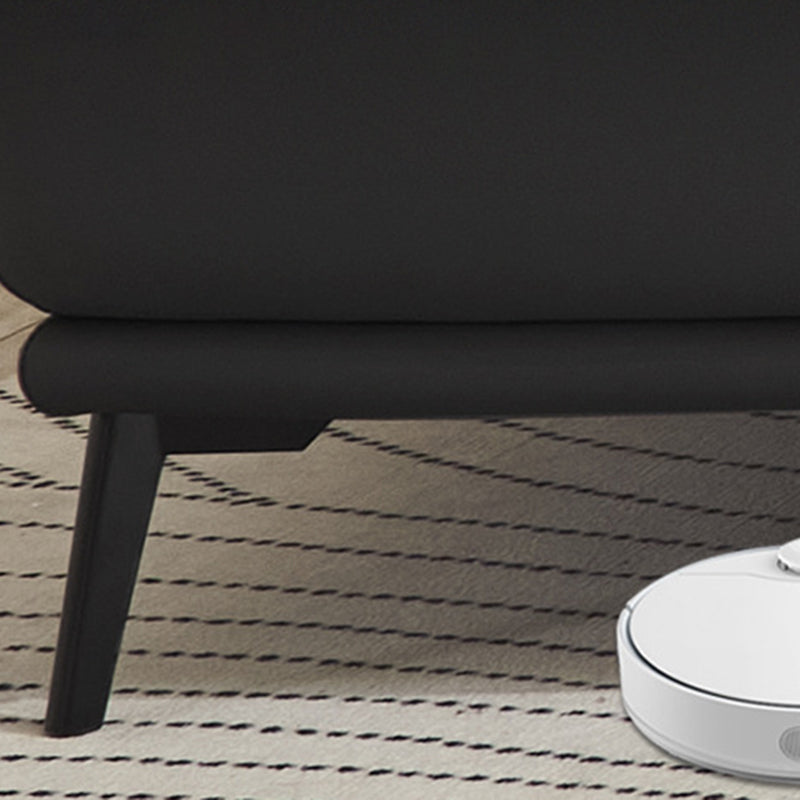 Sofá de brazo de almohada de almohada de cuero de cuero genuino